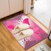 1PC Custom Name Pink Glitter Fairy Theme Floor Mat Ideal for Living Room, Game Rooms, Office, Bedroom Floor Mat Playful Design