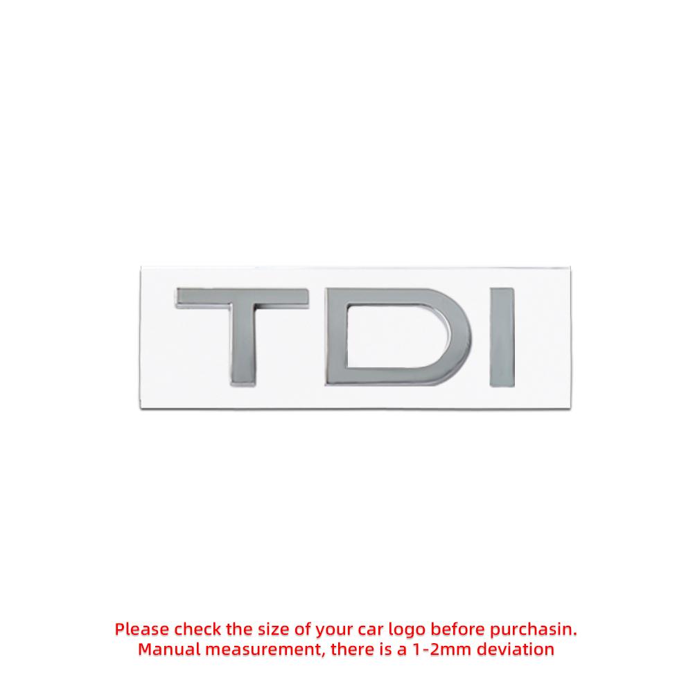 ABS Plastic Car Trunk Badge TDI Letter Emblem Sticker Center Cover For VW TDI Passat Jetta Touareg Tiguan Touran Car Accessories NG5