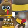 Thickened Knit Beanies Warm Lining Warm Pullover Hat Funny Turkey Hat  Thanksgiving Party