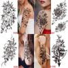 1PCS Waterproof Tattoos Temporary Tattoo Sticker Flowers Rose Body Tattoos for Women Art Arm Hand Tattoos Wolf Tiger Lion Painting Tatoos