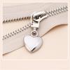 5PCS Sewing Zippers Puller Head Heart Shape Detachable Metal Zipper Slider Repair Kits for Bags Backpack Coat Zipper Pull Tab