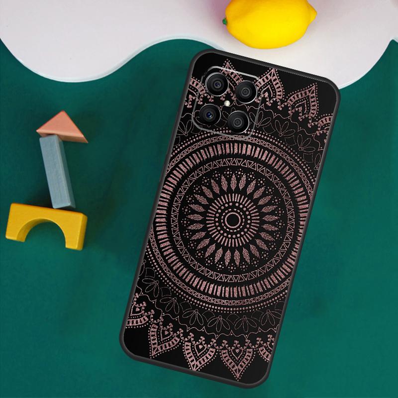 Чехол-мандала с цветком для Honor Magic 7 5 6 Lite Honor 200 Pro 50 70 90 Lite X9a X8a X8 X9 X8b X9c X9b