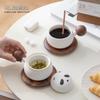 Panda Ceramic Tea Infuser Mug & Tea Caddy Set