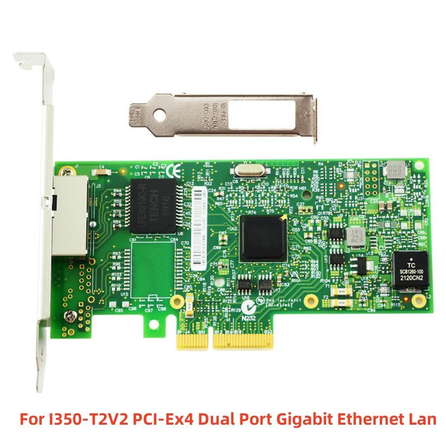 2 X RJ45 Server Adapter I350-T2V2 Card Adapter Gigabit Ethernet 10/100/1000Mbps