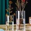Clear Glass Cylinder Vase Multiple Size Glass Flower Vase Hydroponic Floral Container Candle Holder Table Centerpieces