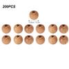 200pcs Polished Finish Wooden Beads Round Craft Beads Beads Peach Wood Beads  DIY Crafts