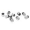 10 Pcs Guitar Strap Lock Button Mushroom Style Adjustable Universal Strap Lock Pin for Ukulele Bass Silver