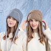 Women Autumn Winter Warm Ear Protector Knited Hat Cold Resistant Imitation Fur Hair Outdoor Cycling Bomber Hat Sweet Cute Lei Feng Hat