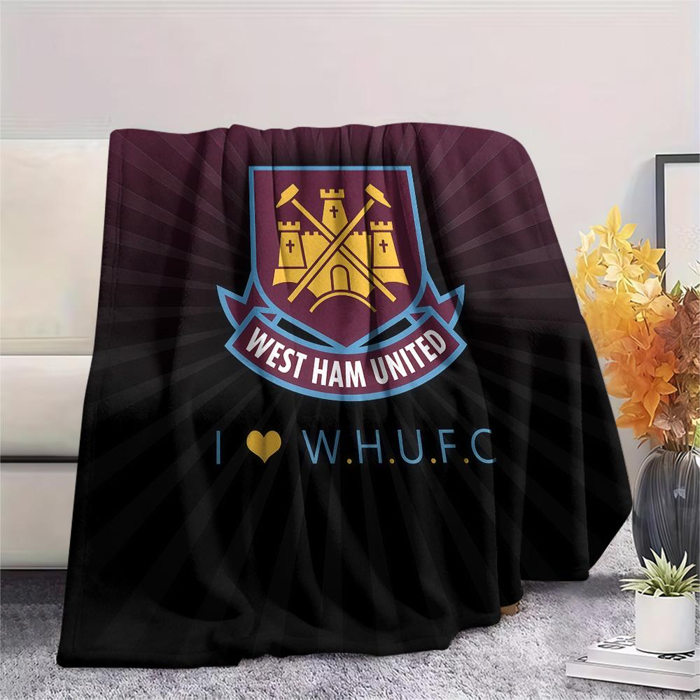 West Ham United F.C Flannel Blanket, High quality Comfortable for All Seasons, Home Decor, Warmth and Comfort