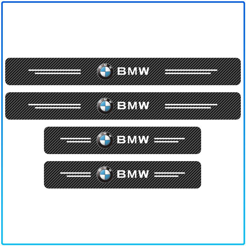Для BMW E34 E46 E39 E38 E90 E60 E36 F30 F30 F10 E92 E38 E91 G30 G38 M3 M5 4 шт. Наклейки на пороги автомобиля из углеродного волокна Защита от царапин Рестайлинг