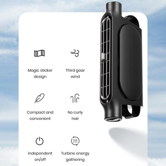 Вентилятор охлаждения автомобиля. Регулируемая скорость вращения вентилятора в заднем подголовнике автомобиля. Простота установки. USB-подключение. Безлопастной мощный электрический вентилятор для циркуляции воздуха.