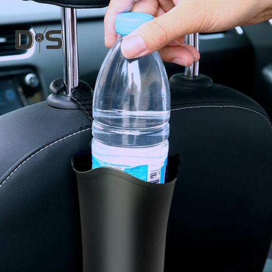 Car Umbrella Storage Holder Back Seat Headrest Mount Hanging Hook Multifunctional Auto Trash Can Garbage Bin Organizer Car Supplies