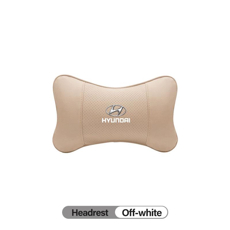 High-quality Leather Car Seat Headrest Memory Foam Comfort Pillow Auto Interior For Hyundai NLINE Genesis I30 I20 I10 Venue Getz PP37