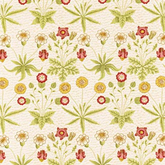 Ткань William Morris, цветочный хлопковый принт William Morris Best of Morris Daisy, ширина 110 см x 1 м, ткань, ткань, Кремовый, предварительно нарезанная, MO-4156M