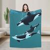 Плед Orcinus orca Качественный Мягкий Уютный Плед-покрывало Зимние Путешествия Офис Спальня Новинка Покрывало
