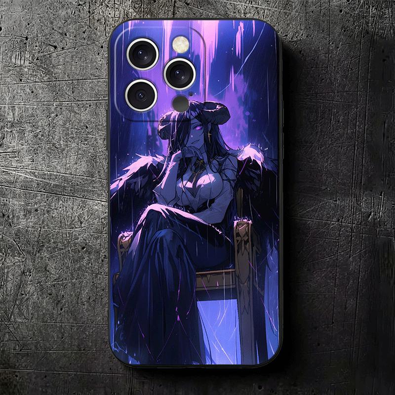 Мягкий чехол для телефона Albedo O-Overlords Аниме для iPhone 16 16E 17 Air 15 Pro Max 14 Plus 13 Mini 11 12 7 Черный чехол Задняя панель