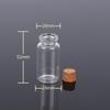 Small Transparent Glass Bottle with Cork Stopper