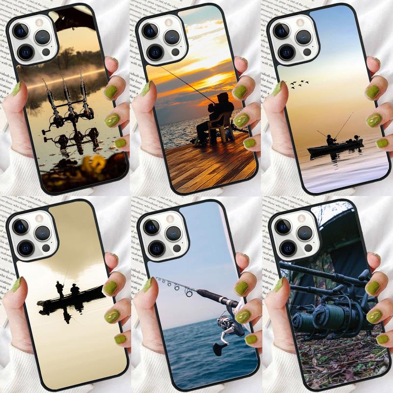 Чехол для телефона с изображением карпа, удочка, чехол-крышка для iPhone 17 Air 16 15 14 Plus Для apple 16 11 12 13 Pro Max coque
