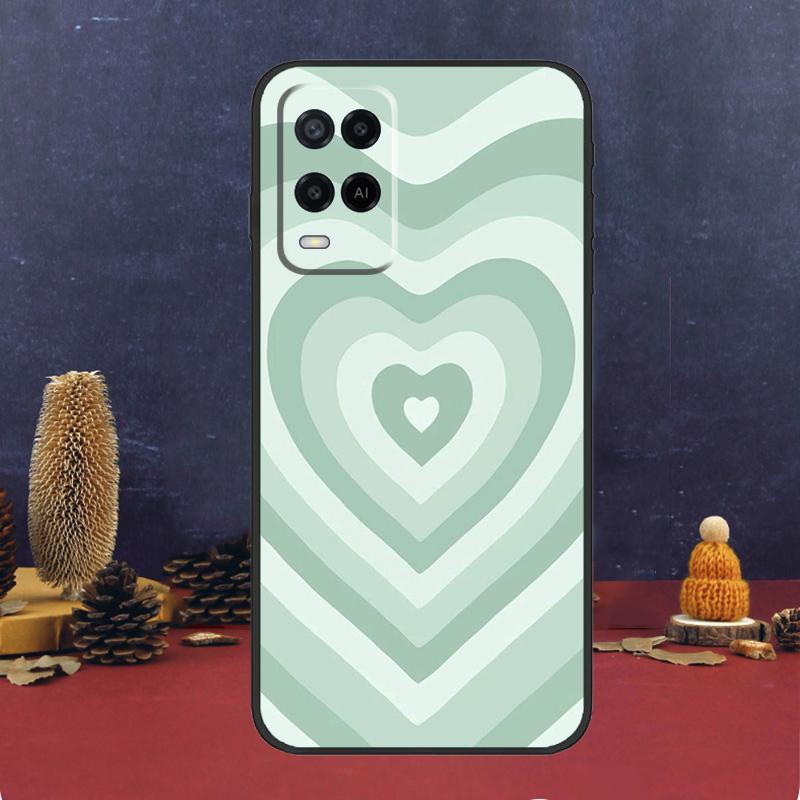 Цветной Чехол Сердце Круг Любовь Для OPPO A54 A74 A94 A98 A78 A79 A16 A76 A96 A5 A9 A17 A77 A15 A52 A72 A53 A57S