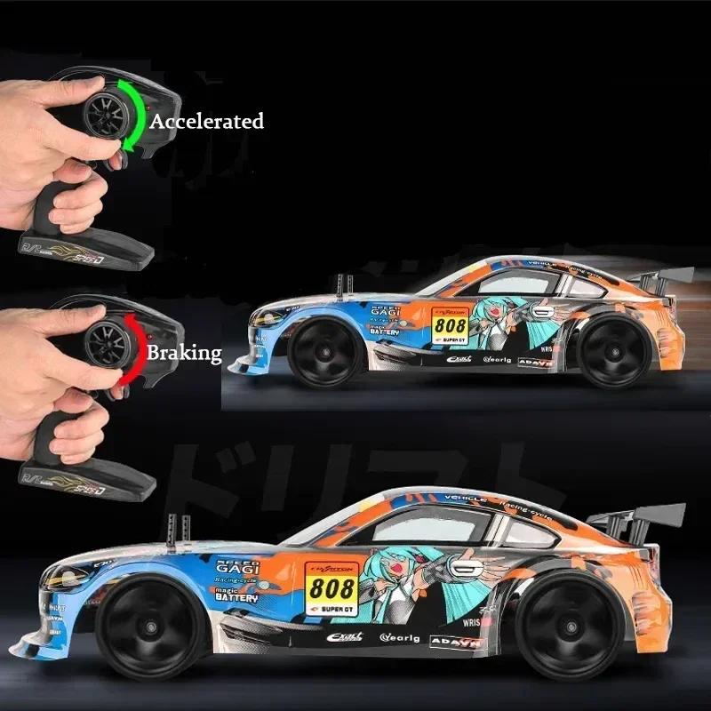 1:10 70 км/ч Высокоскоростной Дрифт Радиоуправляемый Автомобиль 2.4G 4WD Радиоуправляемый Внедорожник Двухскоростной Радиоуправляемый Автомобиль Детский Рождественский Подарок