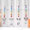 Handmade Butterfly Prism Pendant Exquisite Window Hanging Suncatchers Crystal Wind Chime Home