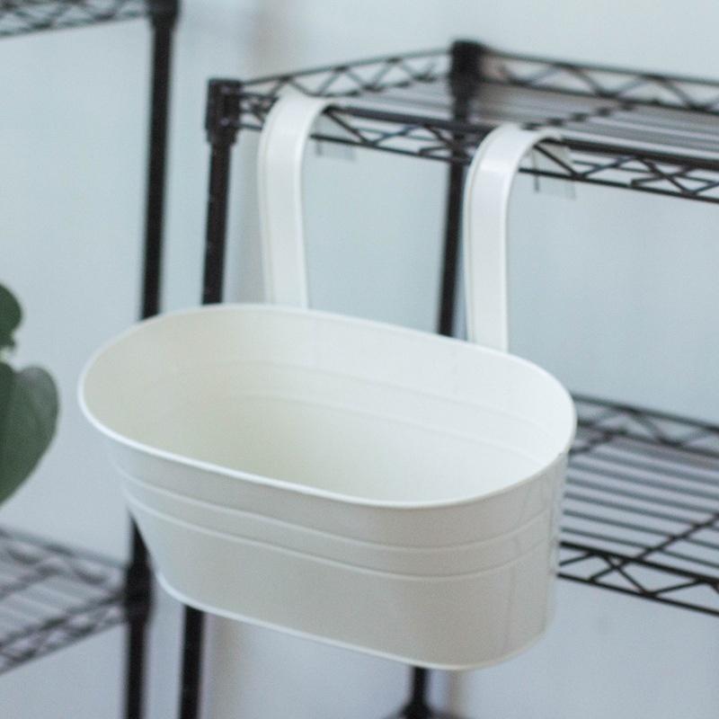 Красочные подвесные цветочные горшки Съемный крючок Настенный забор Растения бонсай Горшки для ванн Цветочные держатели Главная Ба