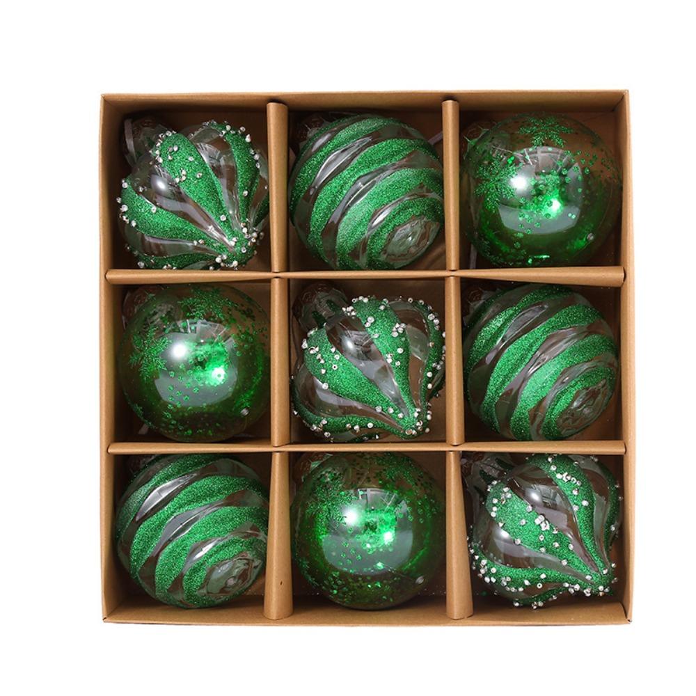 9Pcs/Set Suspensable Christmas Tree Balls Baubles Multicolor Xmas Tree Decoration  Party