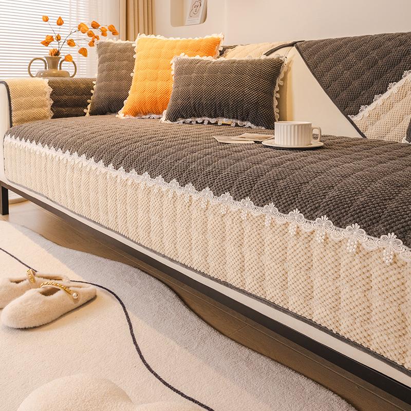 Подушка для дивана осень и зима, новый зимний плюшевый чехол для дивана, высококачественный подлокотник, защитный корпус