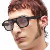 Double beam irregular sunglasses personalized punk fashion sunglasses ins European and American catwalk sunglasses men