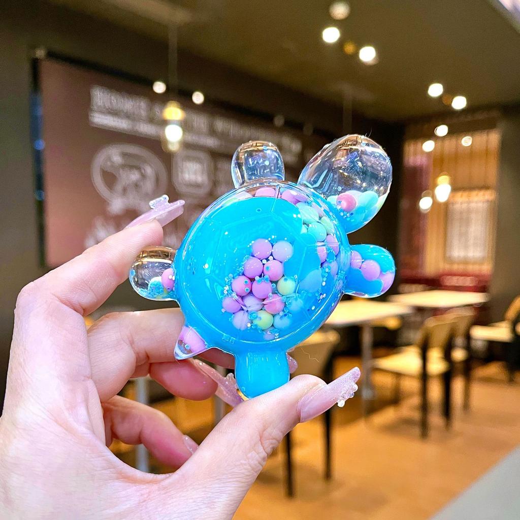 Diy Creative Table Toy Gift with Luminous Sand, Dazzling and Sparkling Turtle Ornaments