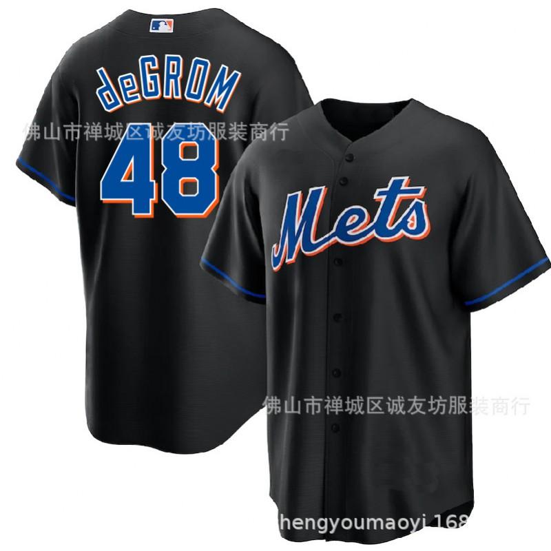 New York Mets 48 Jacob DeGrom White Embroidered Baseball Jersey Unisex Fan Apparel Lightweight Sport Shirt