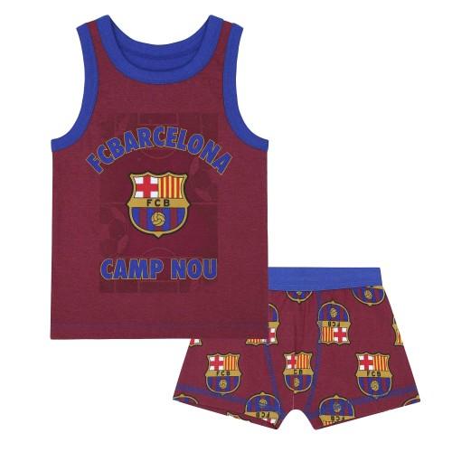 FC Barcelona Boys Crest Top & Shorts Set