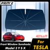For Tesla Model 3 Y S X Car Sun Shade Protector Parasol Auto Front Window Sunshade Covers Car Sun Protector Interior
