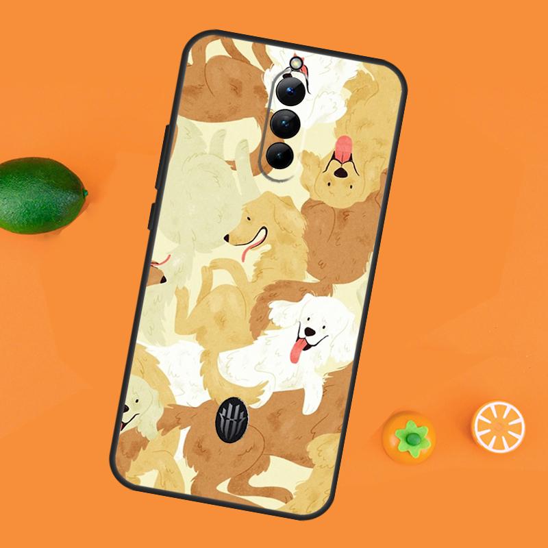 Cartoon Golden Retriever Dog Case For ZTE Nubia Red Magic 8S 9S 10S 8 9 10 11 Pro Plus 6 7 6S 7S Pro RedMagic 10 Air Cover