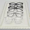 4pcs Steam Punk Style Anti-Blue Light Square Glasses Plastic Frame Anti-Reflective Plastic Lens