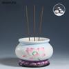 Home Decoration Accessories Ceramic Lotus Incense Burner Indoor Household Incense Burner for Buddha Worship 1pcs