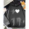 Hirsionsan Heart Print Women Sweatshirt Soft Casual Loose Vintage Female Hoodies 2023 Winter New Warm Fleece Student Tops Y2k