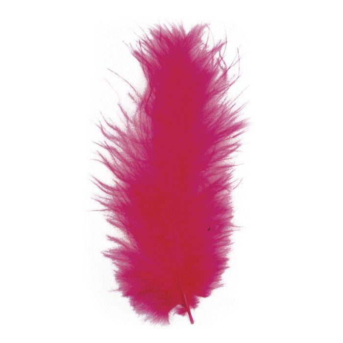 Plume duvetée, fuchsia, 10 - 15 cm, 15 pces