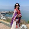 Mohair Shawl Women Go Out To Travel Qinghai To Take Pictures, Scarf Temperament Outer Cape