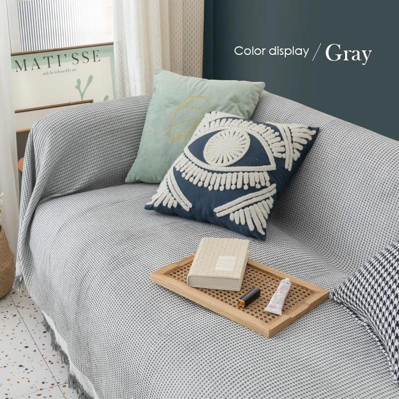 Чехол для дивана в богемном стиле для сдаваемой в аренду недвижимости Four Seasons, ткань с волнистым узором