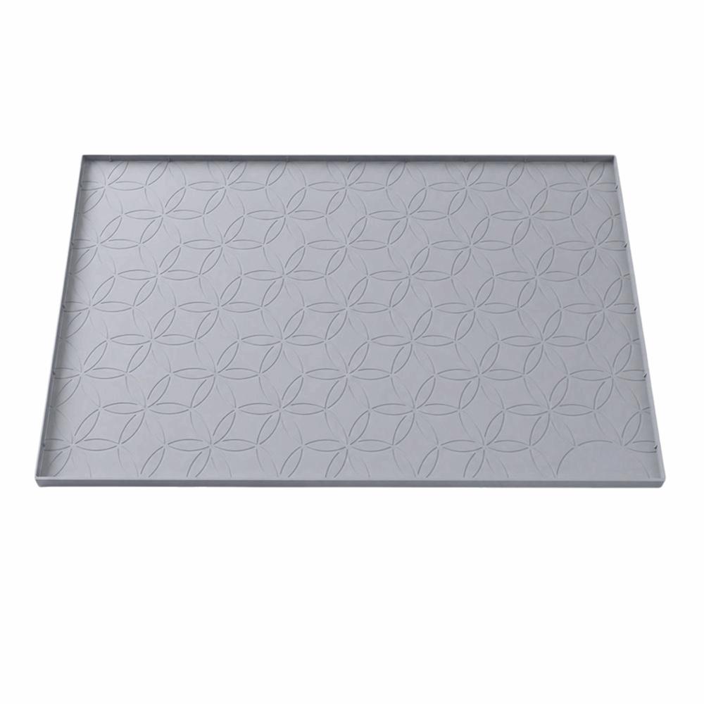 Grey Under Sink Mat Silicone Under Sink Liner Practical Floor Protector Mat Under Kitchen Sink