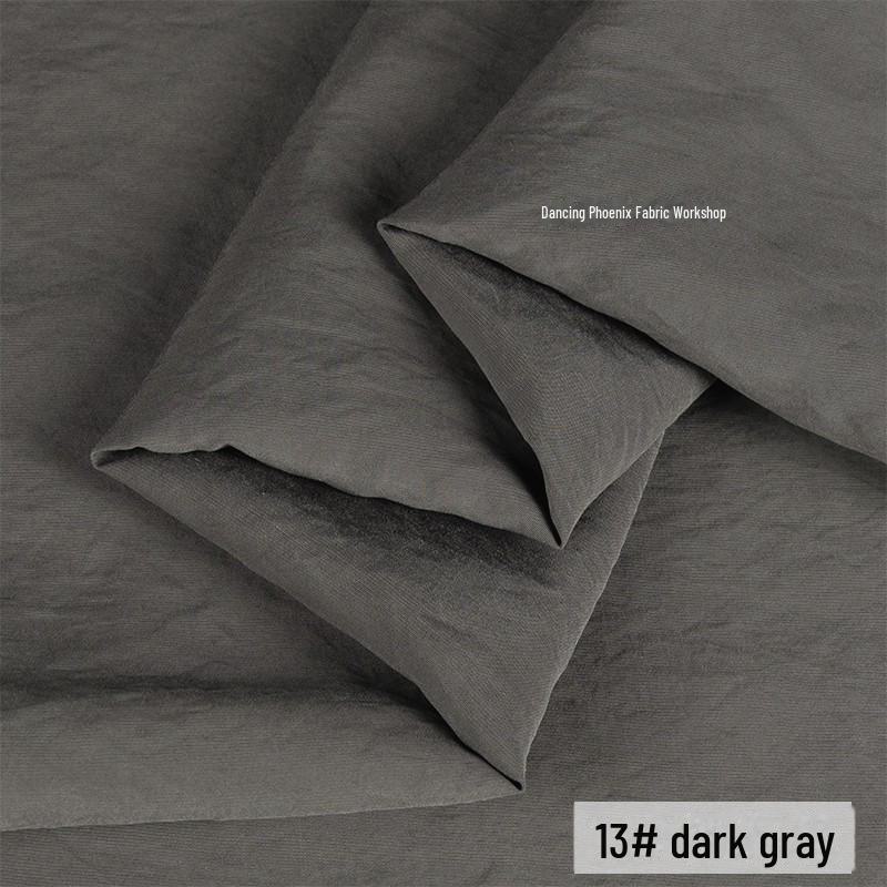 Ретро-песочная матовая медно-аммиачная шелковая ткань - неэластичный материал для верха/юбки Hazy Frost