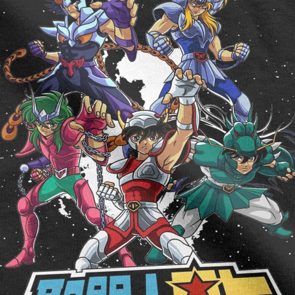 Рыцари Зодиака Японское Аниме Мужская Женская Футболка Футболка Святой Сейя Футболки с коротким рукавом Чистый хлопок 6XL Одежда