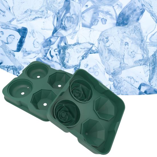 Форма для льда Роза Силиконовая 4 ячейки Воронка для льда
