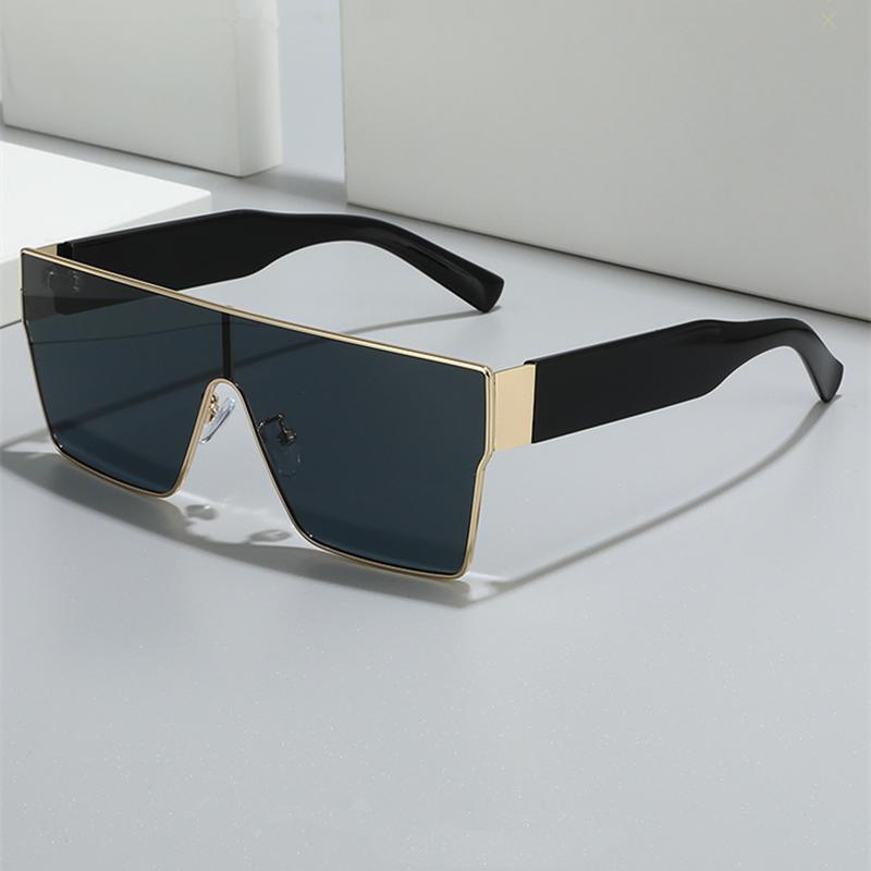 Модные квадратные солнцезащитные очки женские очки класса люкс мужские винтажные с металлической оправой цельные солнцезащитные очки тень UV400