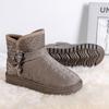 Women's Waterproof Winter Boots Snow Female Warm Ankle Boots with Thickened Fur Lining and Slip-Resistant Sole
