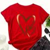 Women Summer T Shirt  Print  Love Graffiti Short Sleeve Tees Casual   Printed  Tops