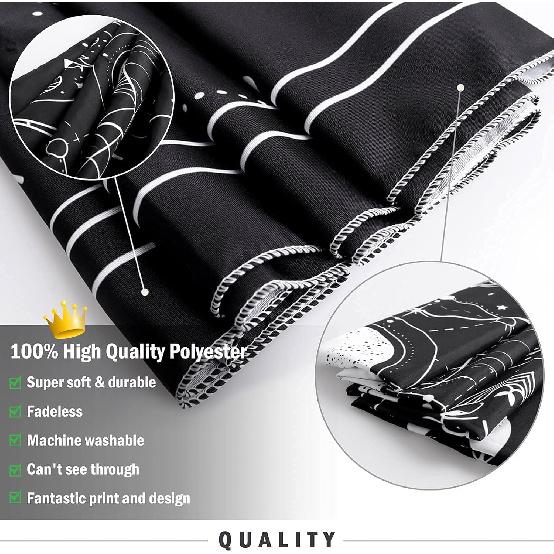 Гобелен со знаками Зодиака - Черно-белое созвездие для подвешивания на стену в спальне подростка, гостиной, общежитии (51x59 дюймов)