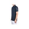 J. Lindeberg Lettered Pointed Collar Fitted Short Sleeve Polo Shirt Men polo shirts Blue GMJT06337-6855