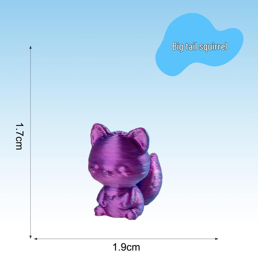 3D Printed Colorful Mini Animal Ornaments - Educational Toys for Children